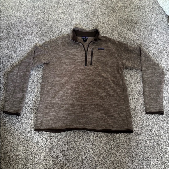 Patagonia Other - Patagonia Heathered Brown Quarter-Zip Fleece